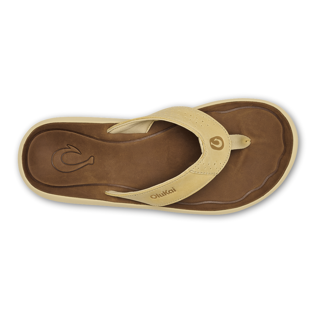 Pili Men’s Waterproof Leather Sandals - Toasted Coconut / Tan | OluKai Men
