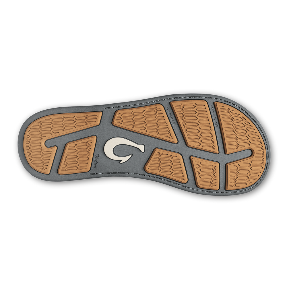 Tuahine Men's Waterproof Leather Beach Sandals - Rock | OluKai Men
