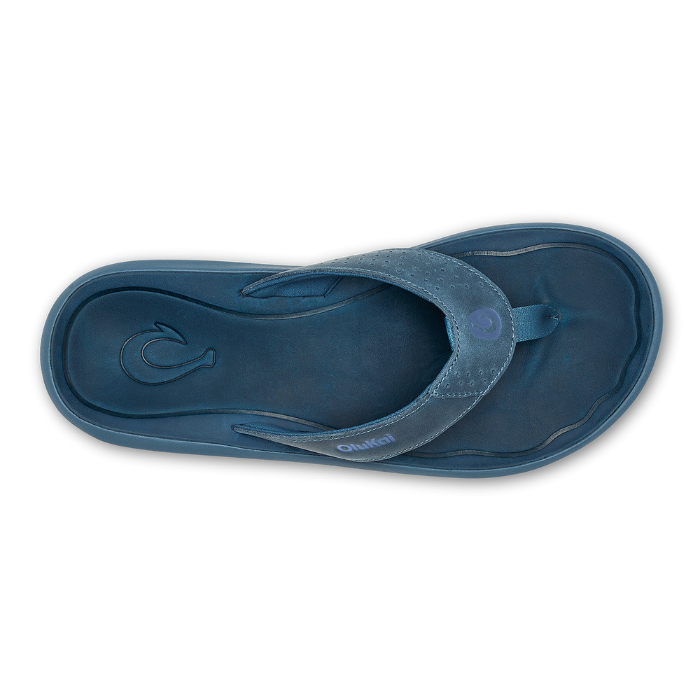 Pili Men’s Waterproof Leather Sandals - Blue Fog / Coastal Blue | OluKai Men