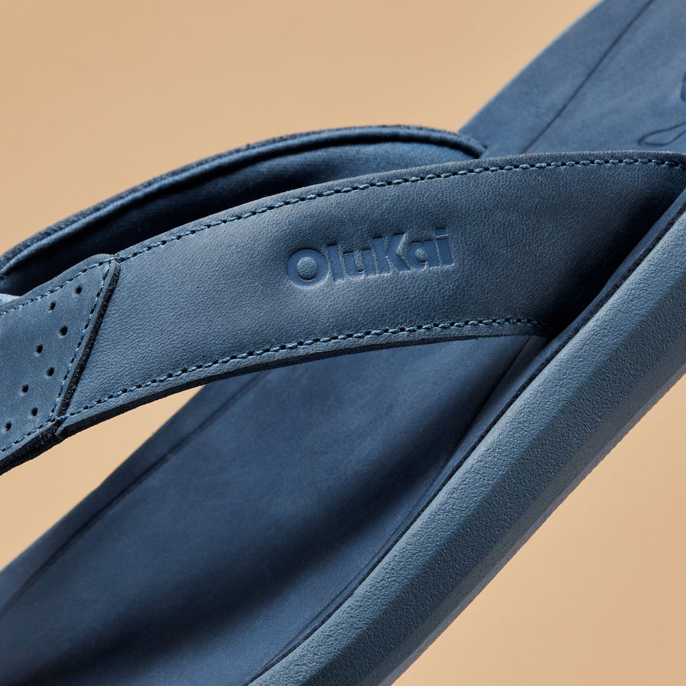 Pili Men’s Waterproof Leather Sandals - Blue Fog / Coastal Blue | OluKai Men