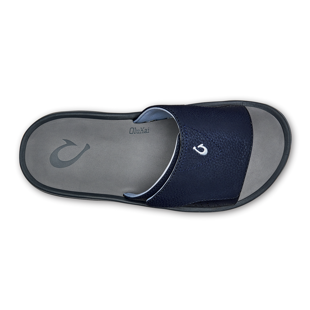OluKai Nalu Slide - Trench Blue / Charcoal | Men's Sandals | OluKai Men
