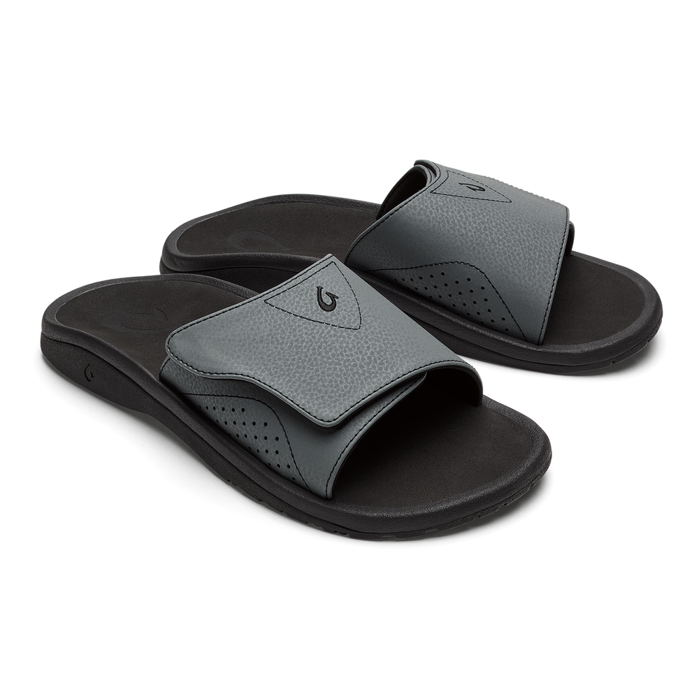 Nalu Slide - Rock / Black | OluKai Men