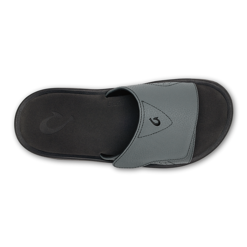 Nalu Slide - Rock / Black | OluKai Men
