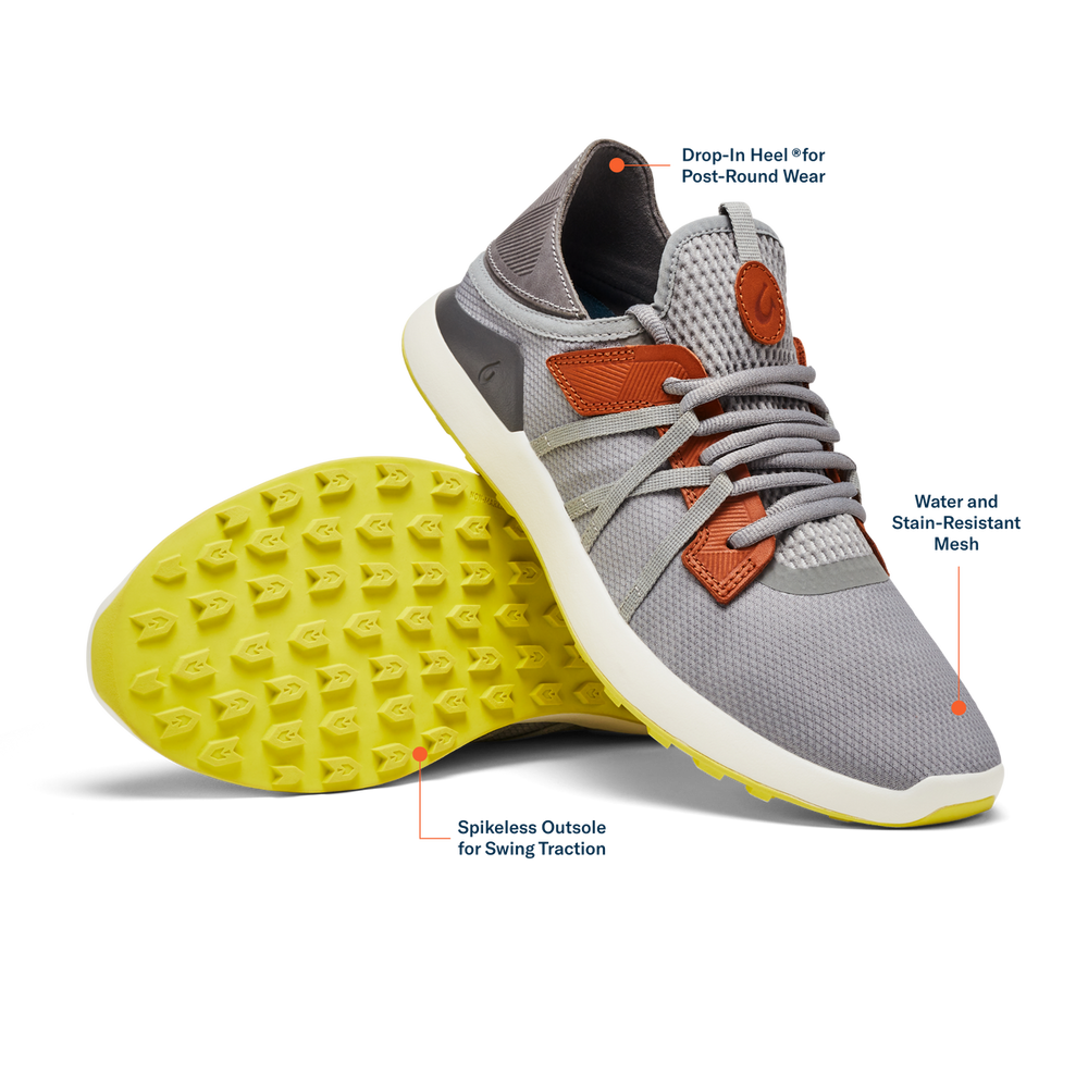 Manele Men’s Breathable Golf Shoes - Poi / Charcoal | OluKai Men