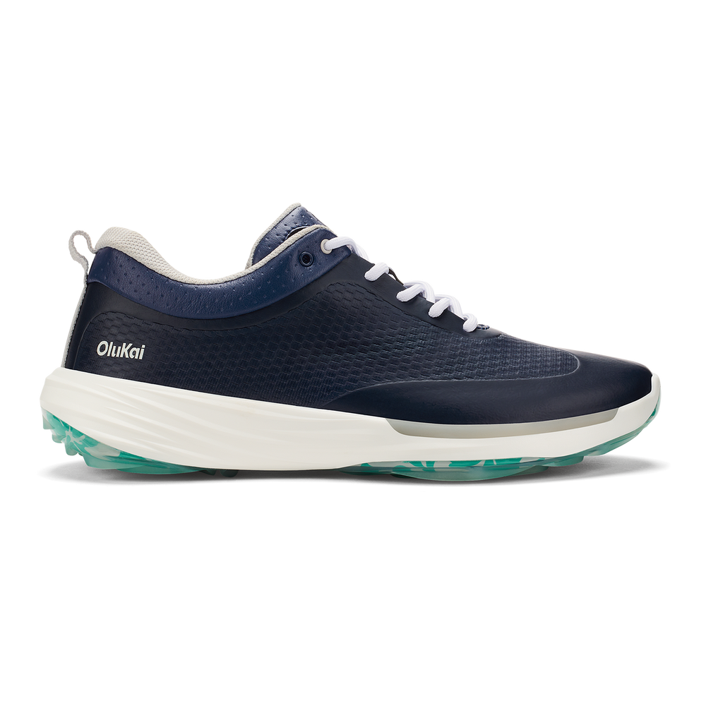 Mākena Men’s Waterproof Golf Shoes - Mood Indigo | OluKai Men