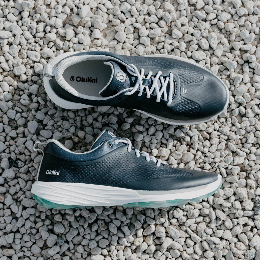 Mākena Men’s Waterproof Golf Shoes - Mood Indigo | OluKai Men