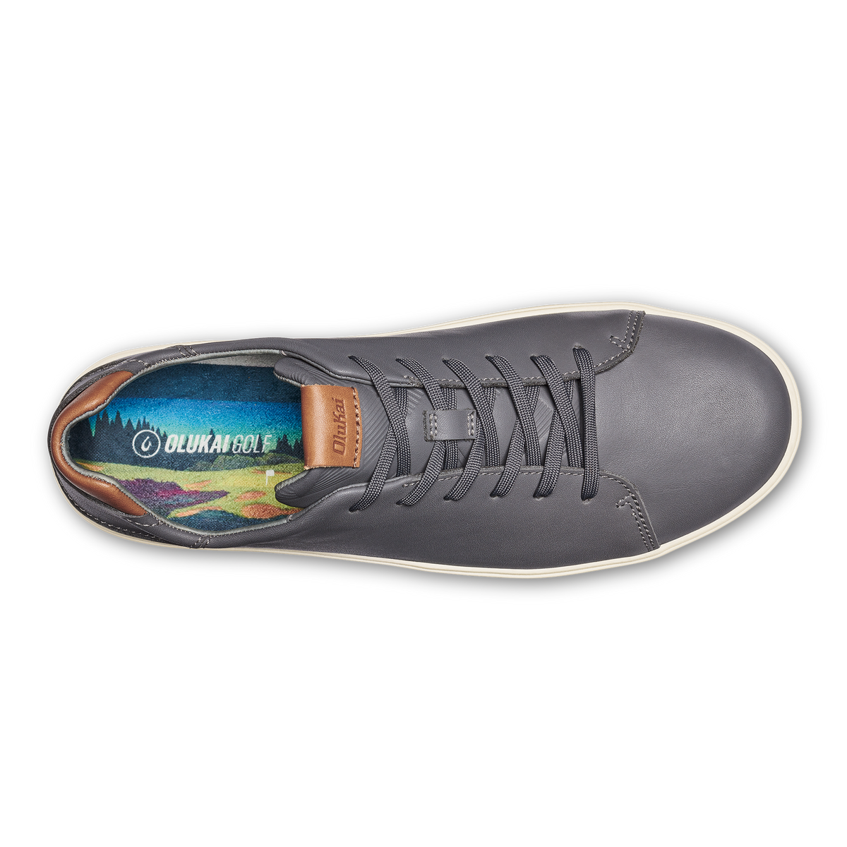 Wai‘alae Men’s Waterproof Leather Golf Shoes - Stone | OluKai Men