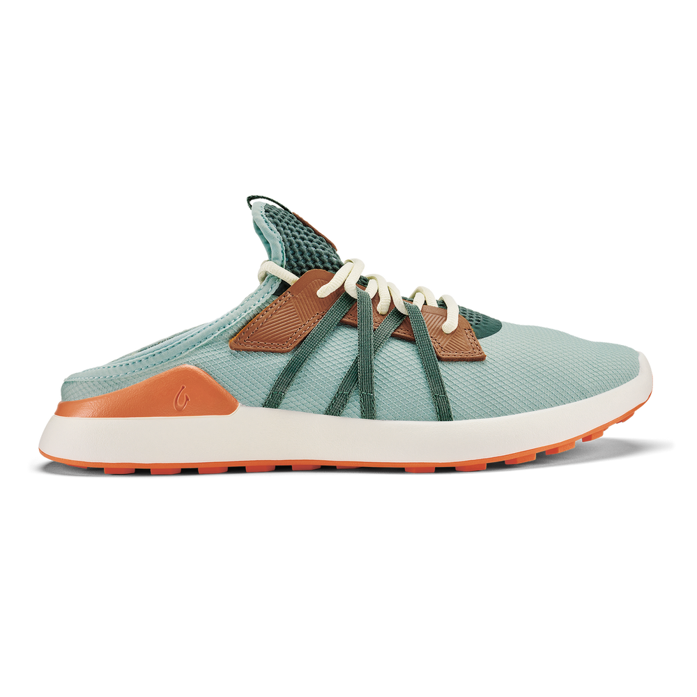 Manele Men’s Breathable Golf Shoes - Pale Moss / Molten Orange | OluKai Men