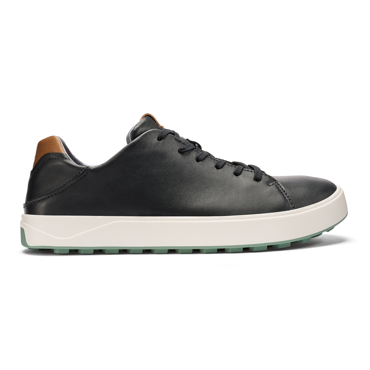 Wai‘alae Men’s Waterproof Leather Golf Shoes - Black | OluKai Men