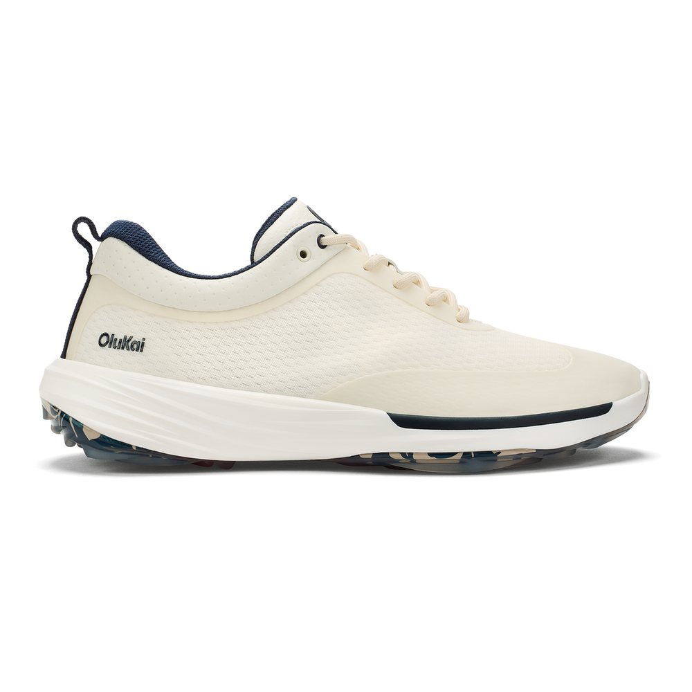 Mākena Men’s Waterproof Golf Shoes - White Sand | OluKai Men