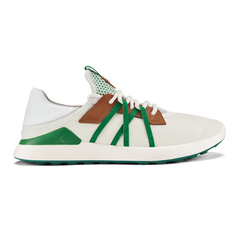 Manele Men’s Breathable Golf Shoes - White / Bamboo | OluKai Men