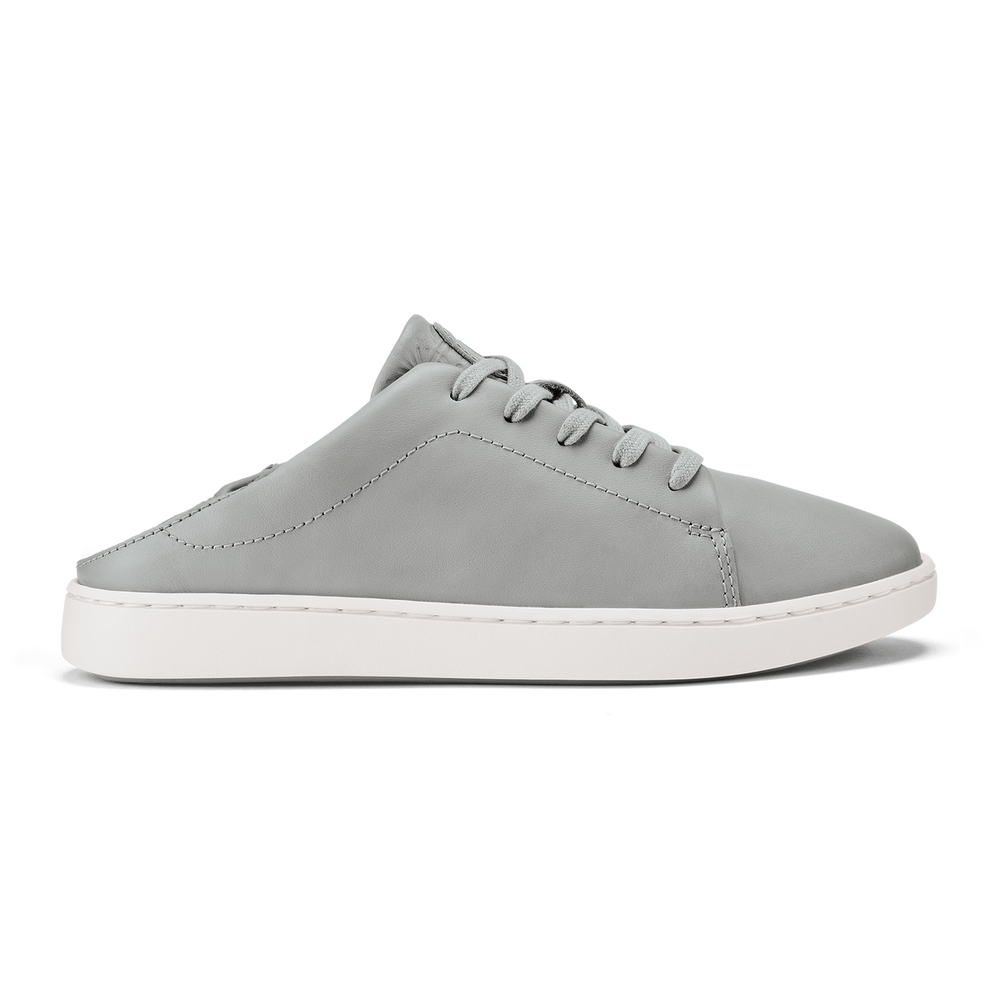Pehuea Lī ‘Ili Women's Leather Sneakers - Ash | OluKai Women