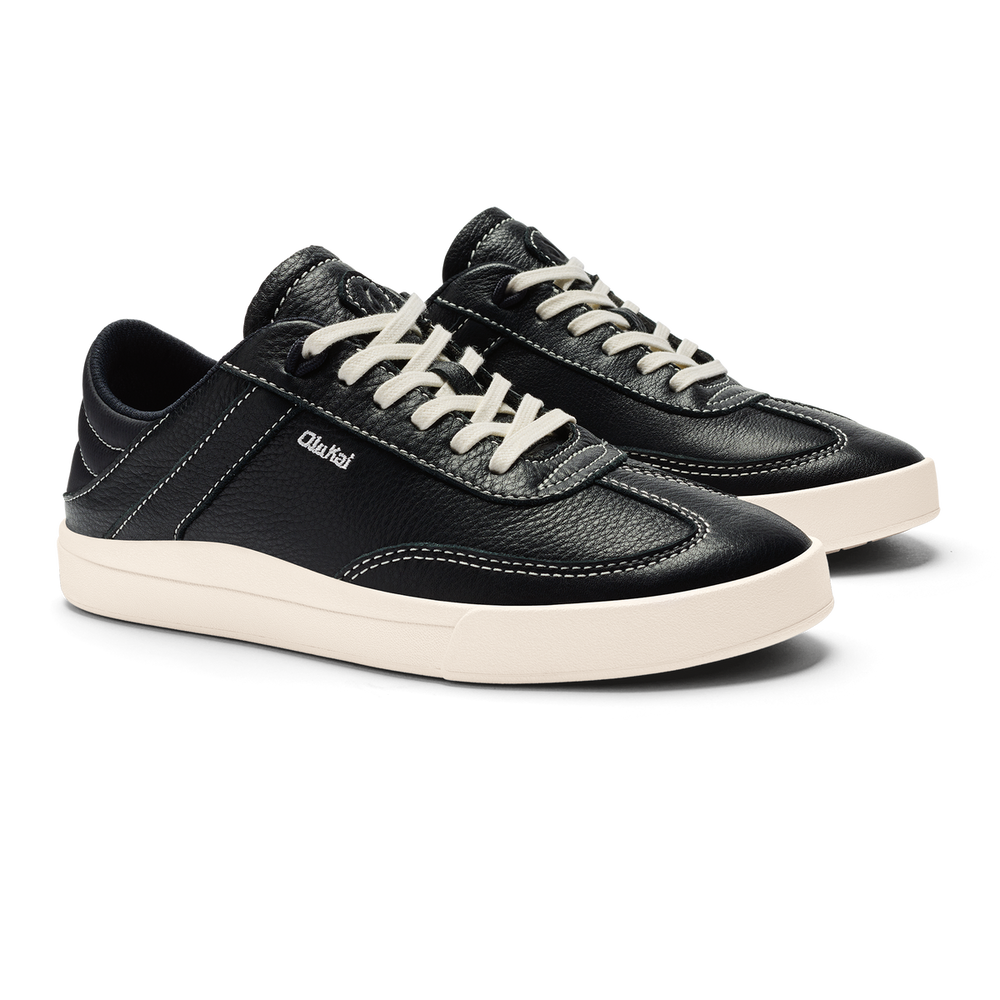 Hā‘upu Women’s Leather Sneakers - Onyx | OluKai Women