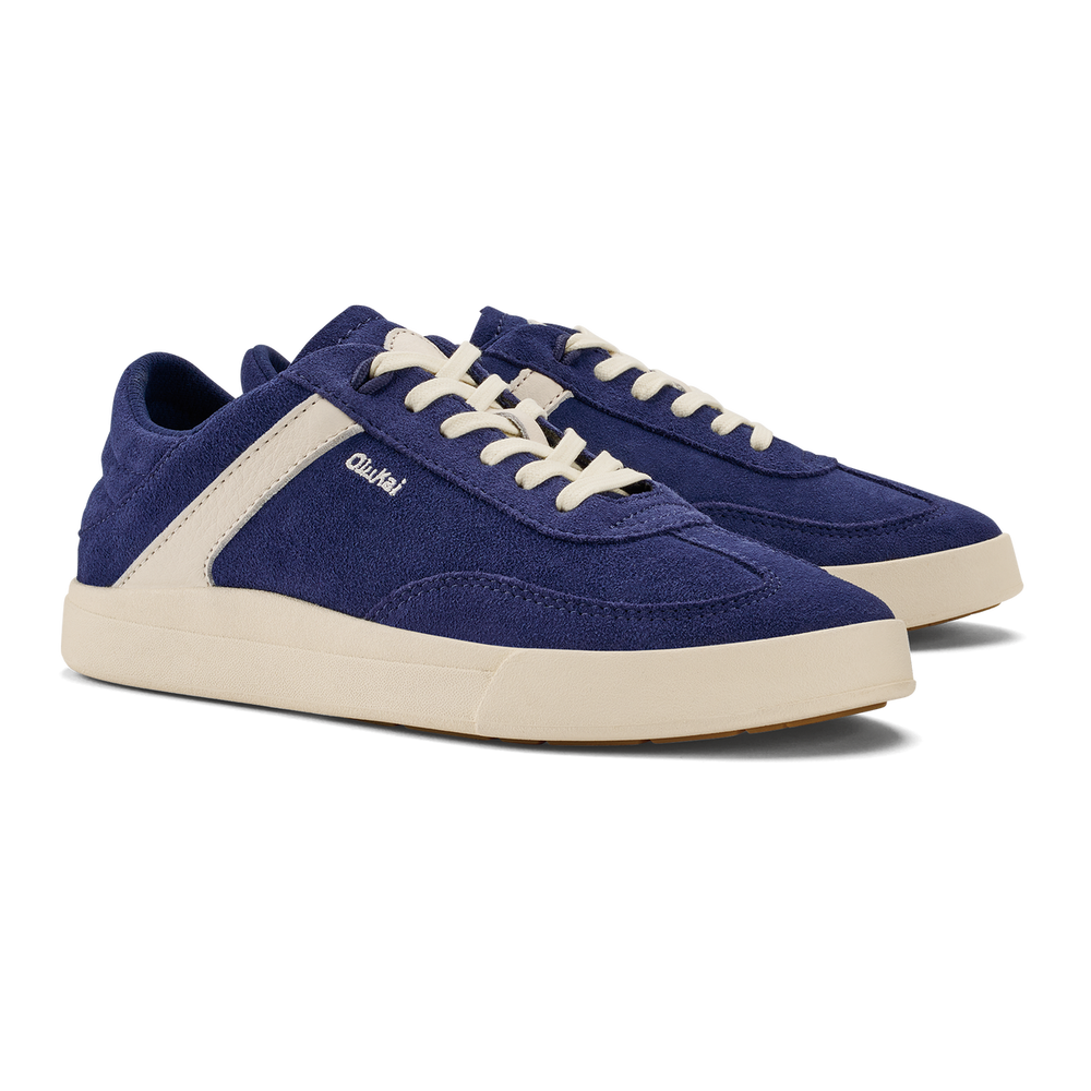 Hā‘upu Women’s Leather Sneakers - Navy / Off White | OluKai Women