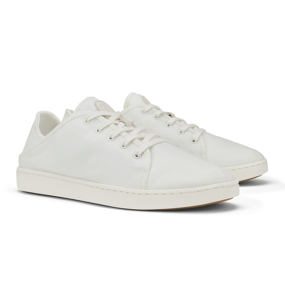 OluKai Pehuea Lī Canvas Women's Sneakers - Bright White | OluKai Women