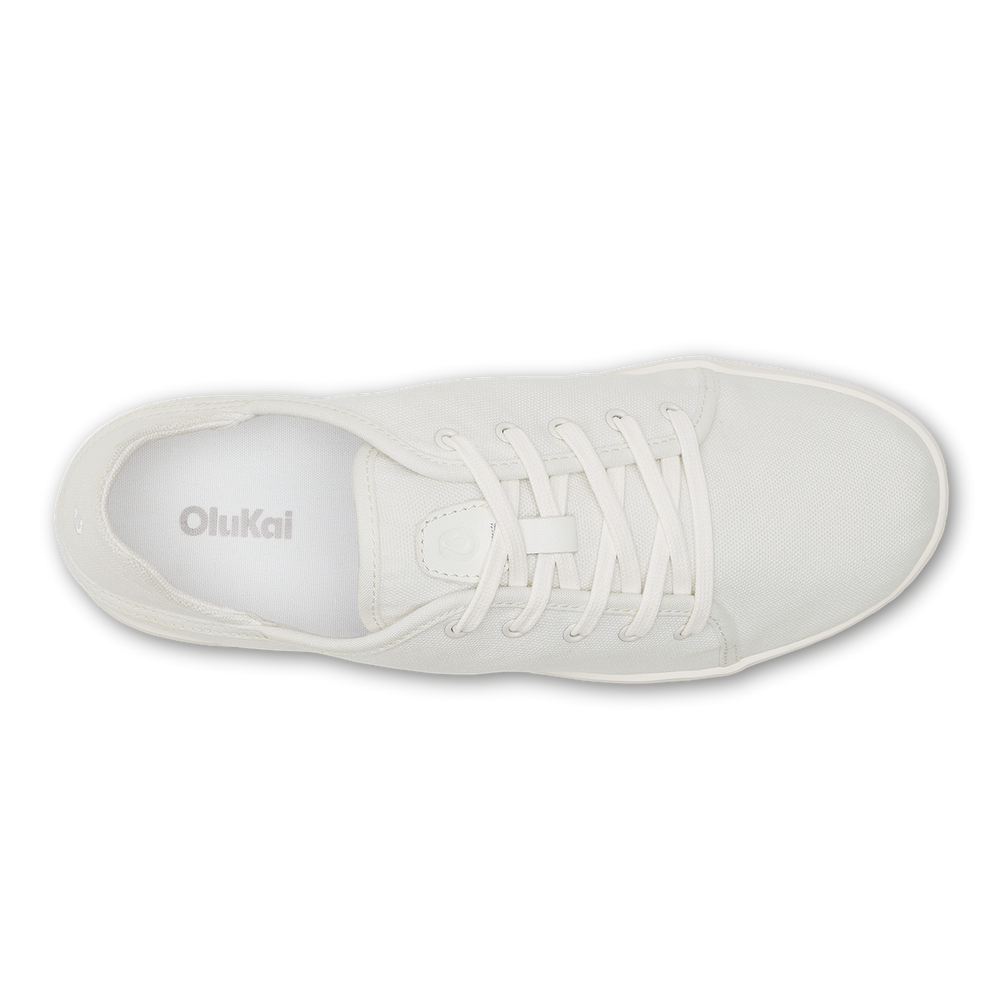 OluKai Pehuea Lī Canvas Women's Sneakers - Bright White | OluKai Women