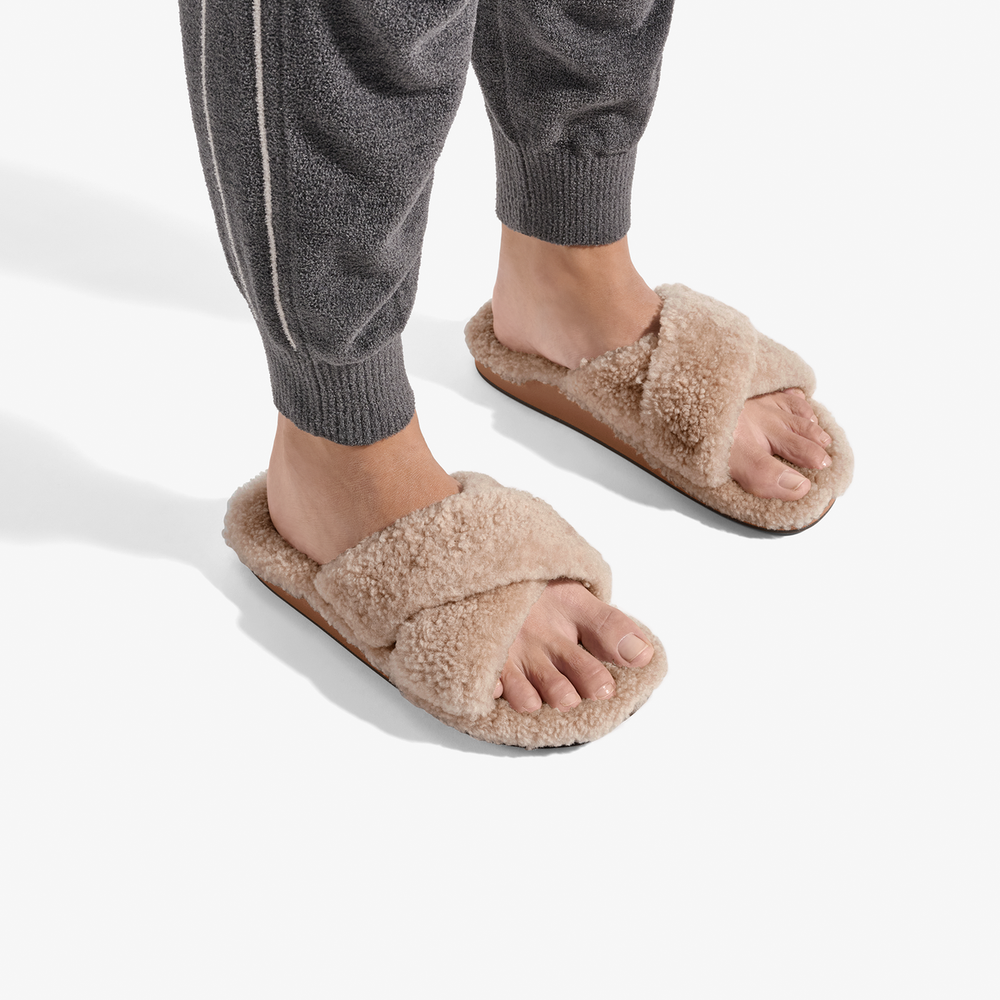 Hila Heu Women’s Slide Slipper Sandals - Tan | OluKai Women