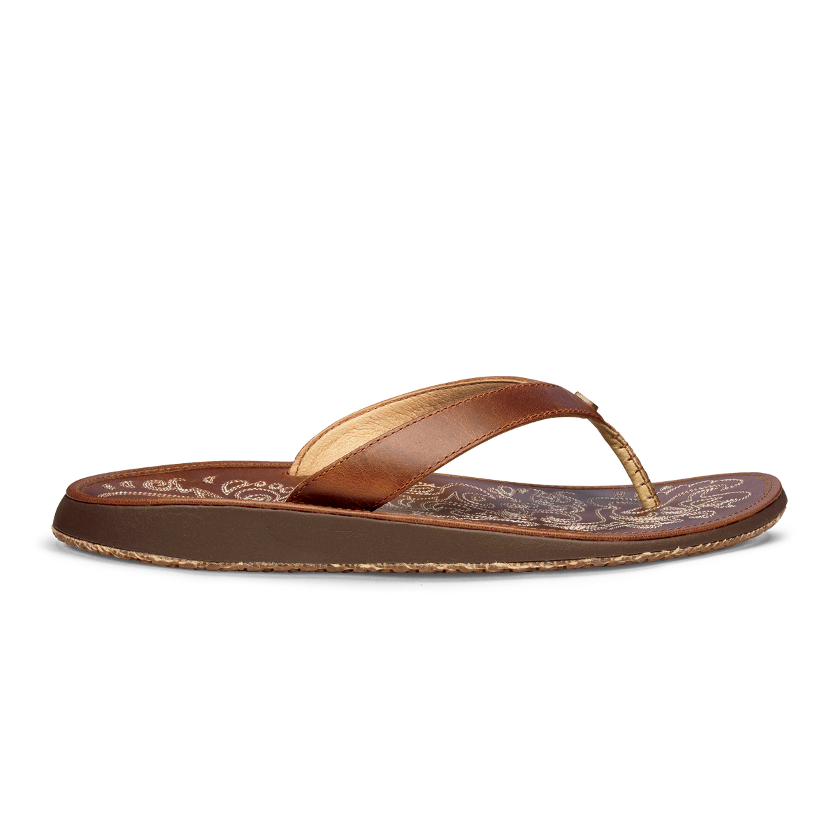 Paniolo Women’s Leather Beach Flip Flops - Natural | OluKai Women