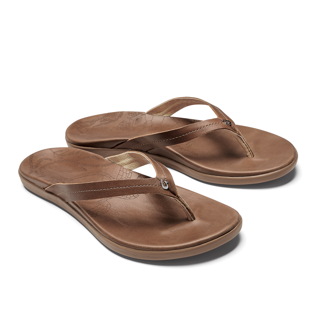 Honu Women’s Leather Beach Sandals - Tan | OluKai Women