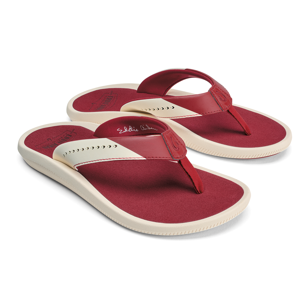 Ulele - Off White / Deep Red | OluKai Women