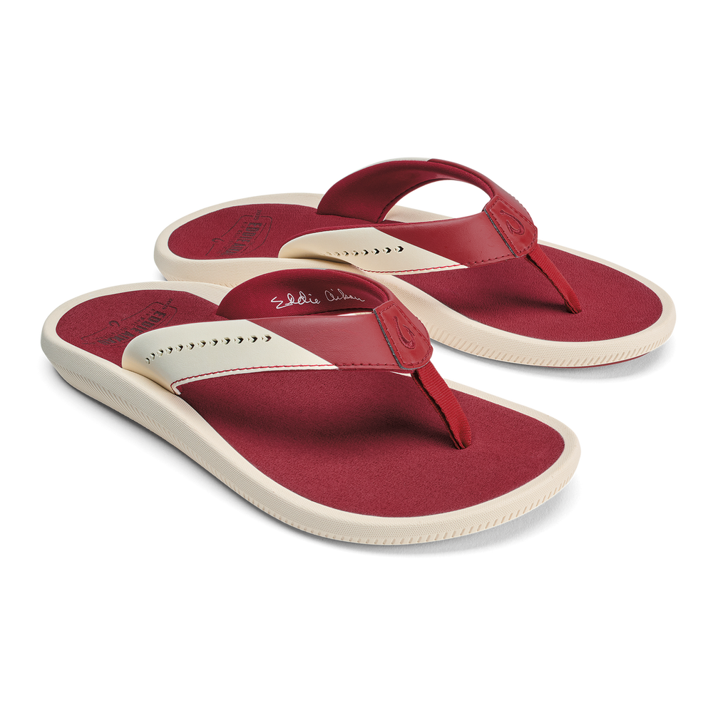 Ulele - Off White / Deep Red | OluKai Women