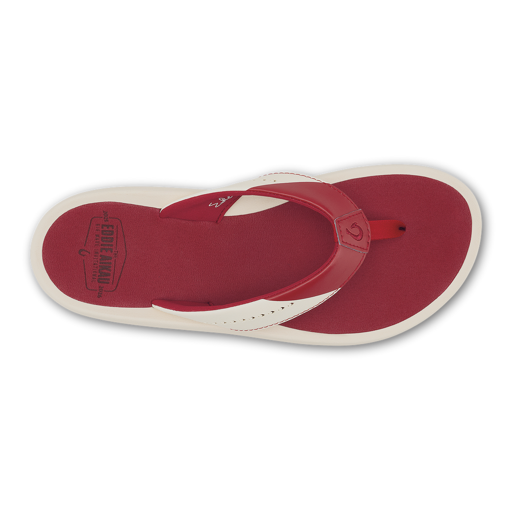 Ulele - Off White / Deep Red | OluKai Women