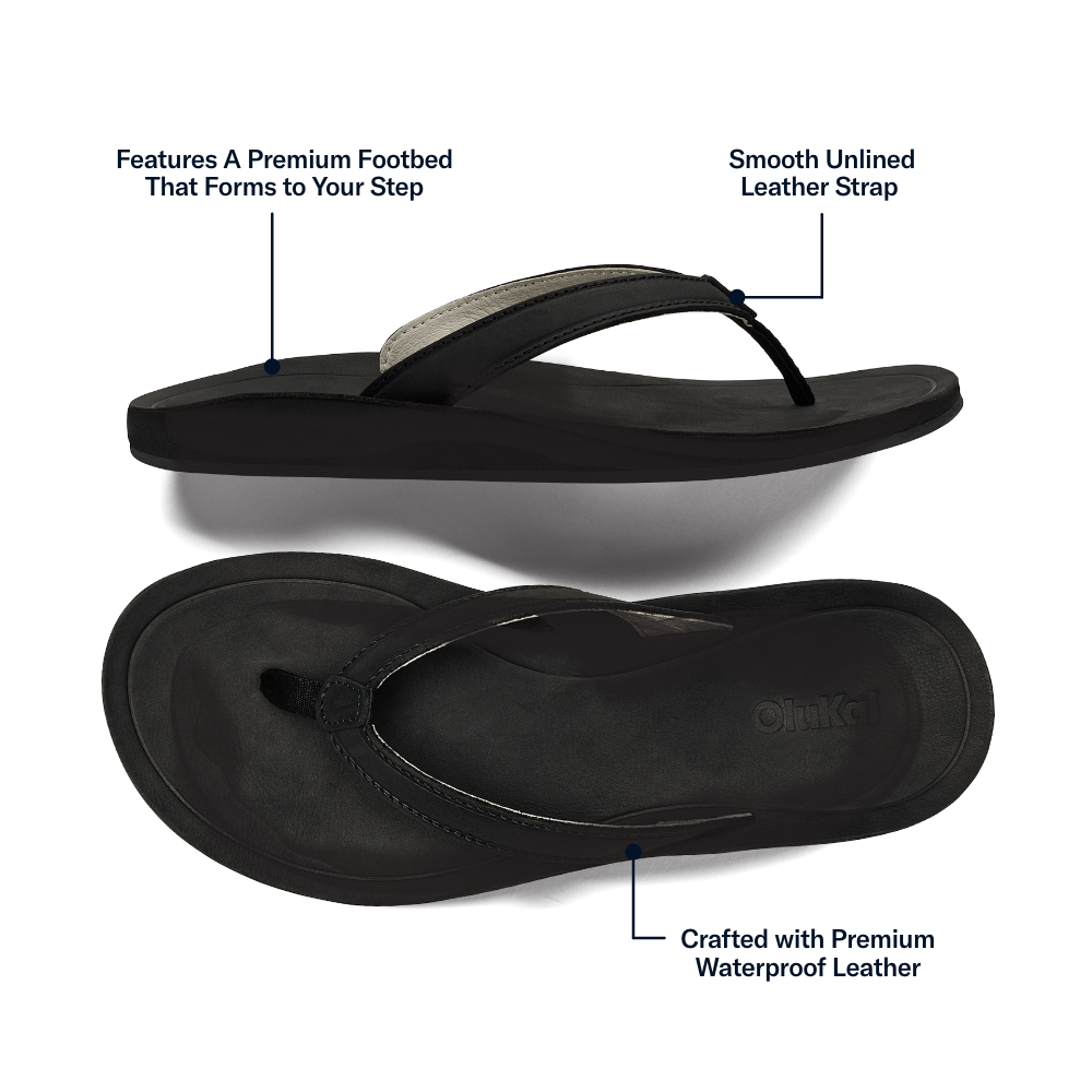 Southshore Women’s Waterproof Leather Sandals - Lava Rock | OluKai Women