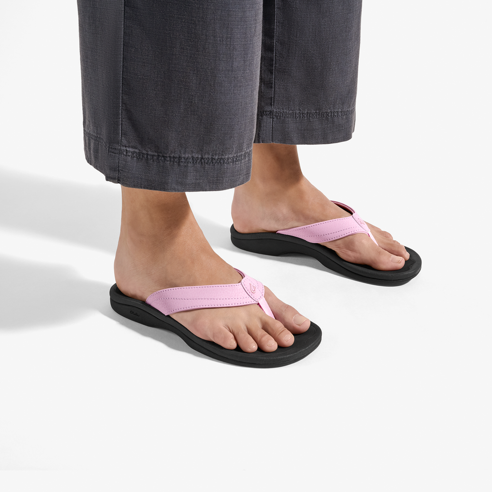 ‘Ohana Women's Beach Sandals - Paradise Pink / Lava Rock | OluKai Women