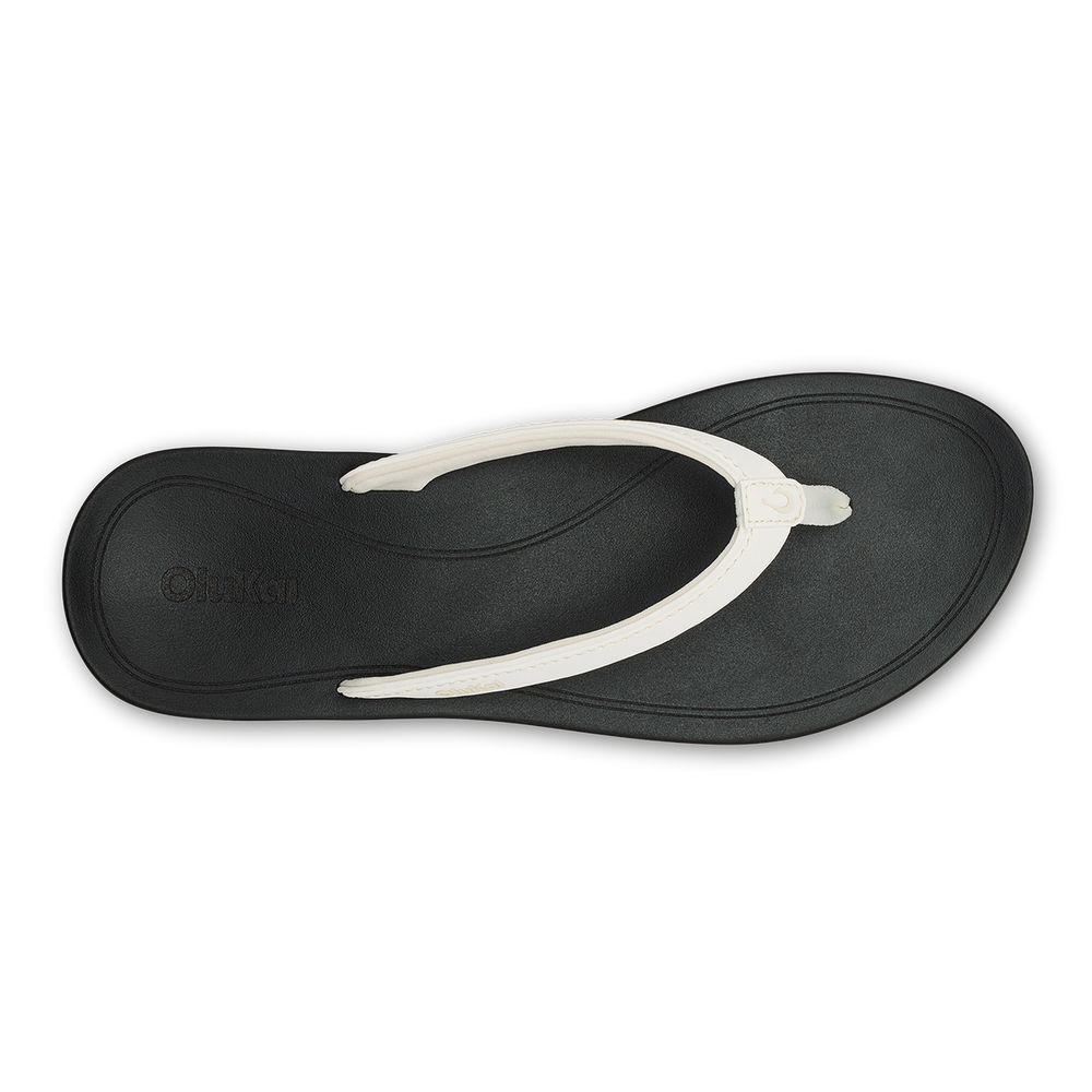 ‘Uiki Women’s Everyday Beach Sandals - Bright White / Lava Rock | OluKai Women