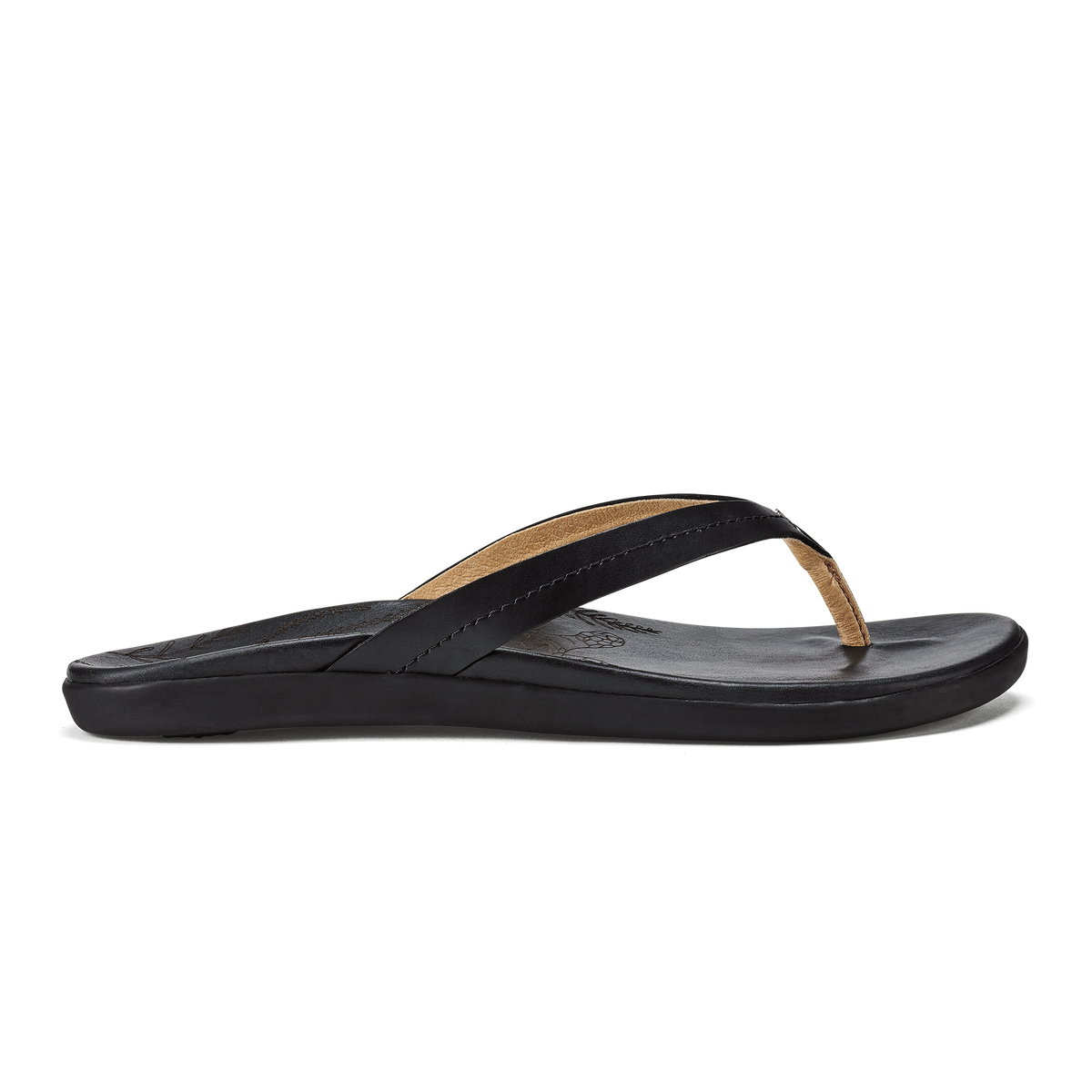 Honu Women’s Leather Beach Sandals - Black | OluKai Women