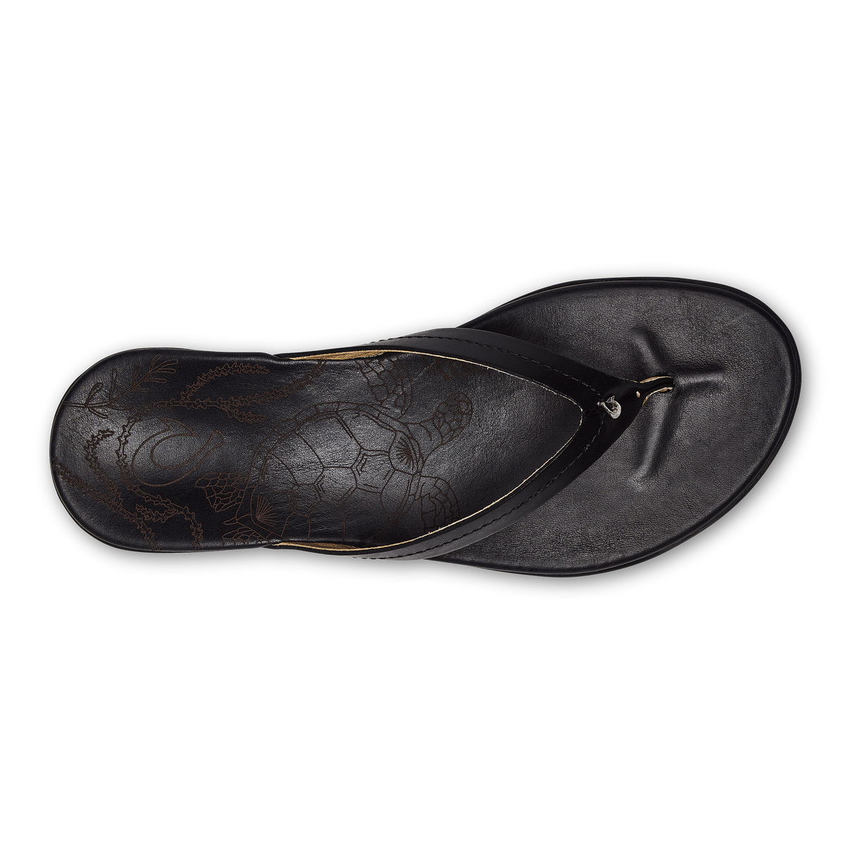 Honu Women’s Leather Beach Sandals - Black | OluKai Women