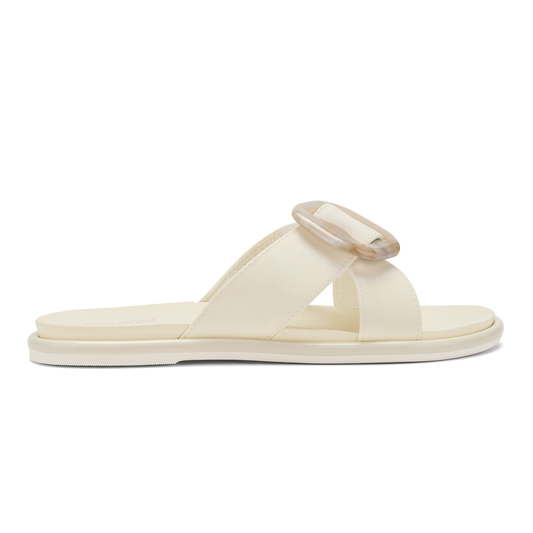 La‘i Slide Women’s Slide Beach Sandals - White Sand