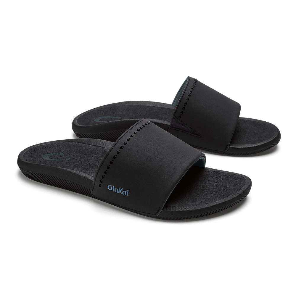 Ulele Slide - Black / Black | OluKai Women