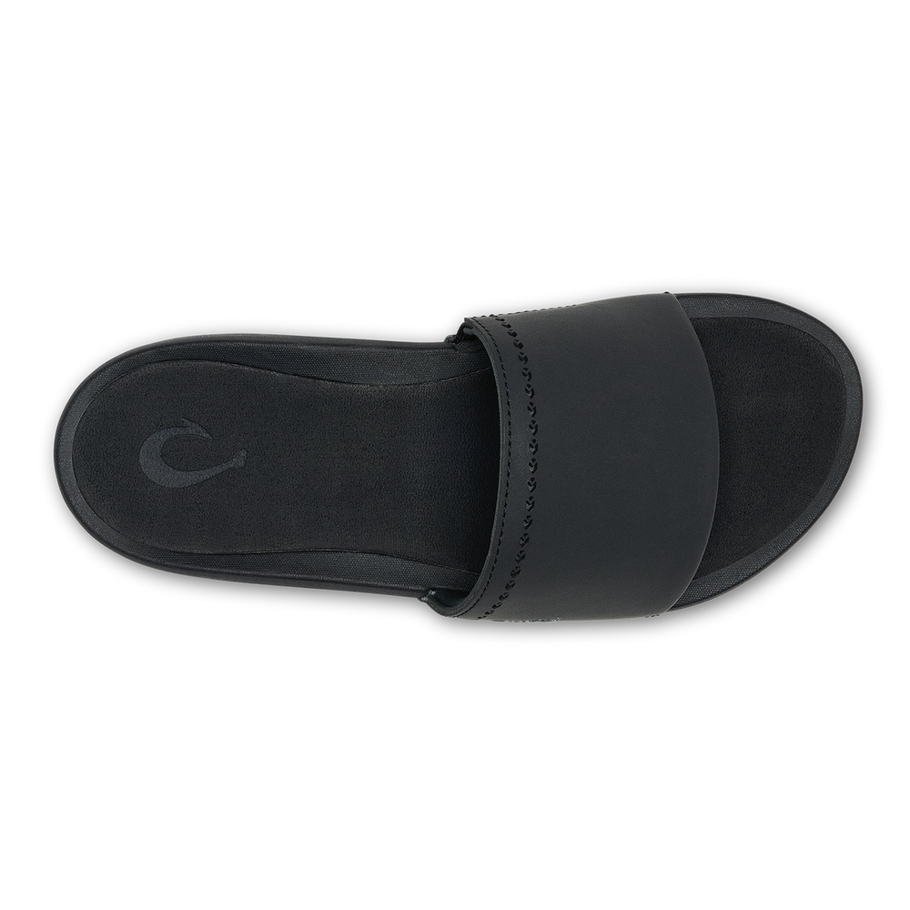 Ulele Slide - Black / Black | OluKai Women
