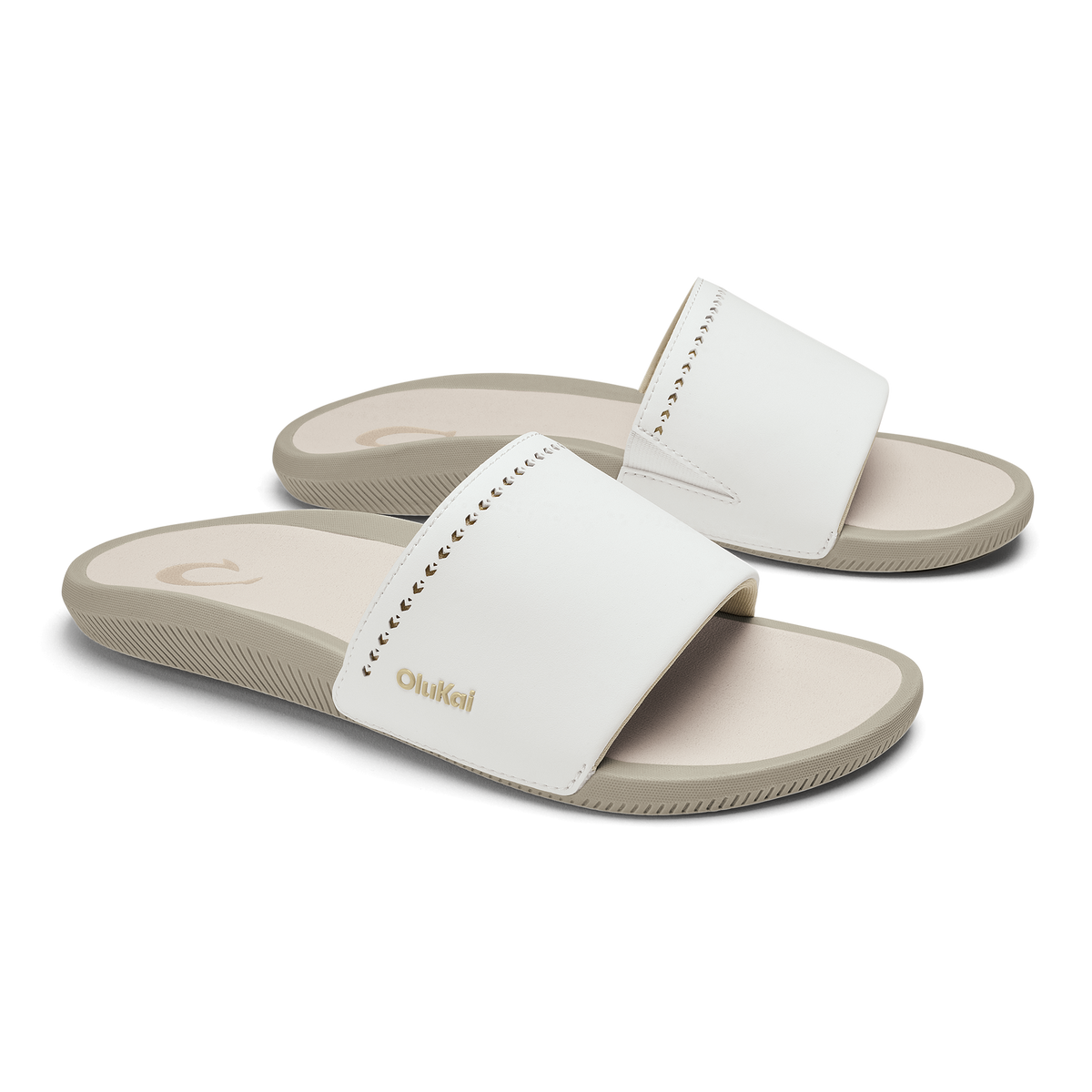 Ulele Slide - Bright White / Tapa | OluKai Women