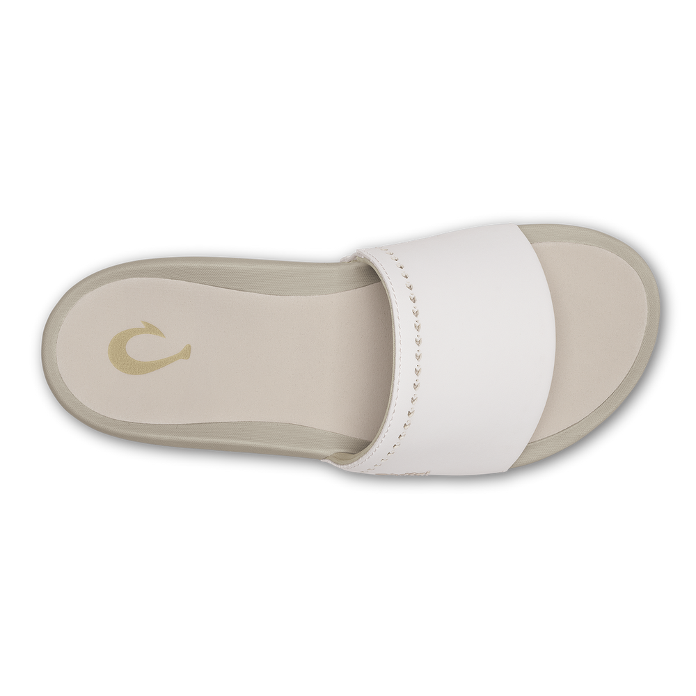 Ulele Slide - Bright White / Tapa | OluKai Women