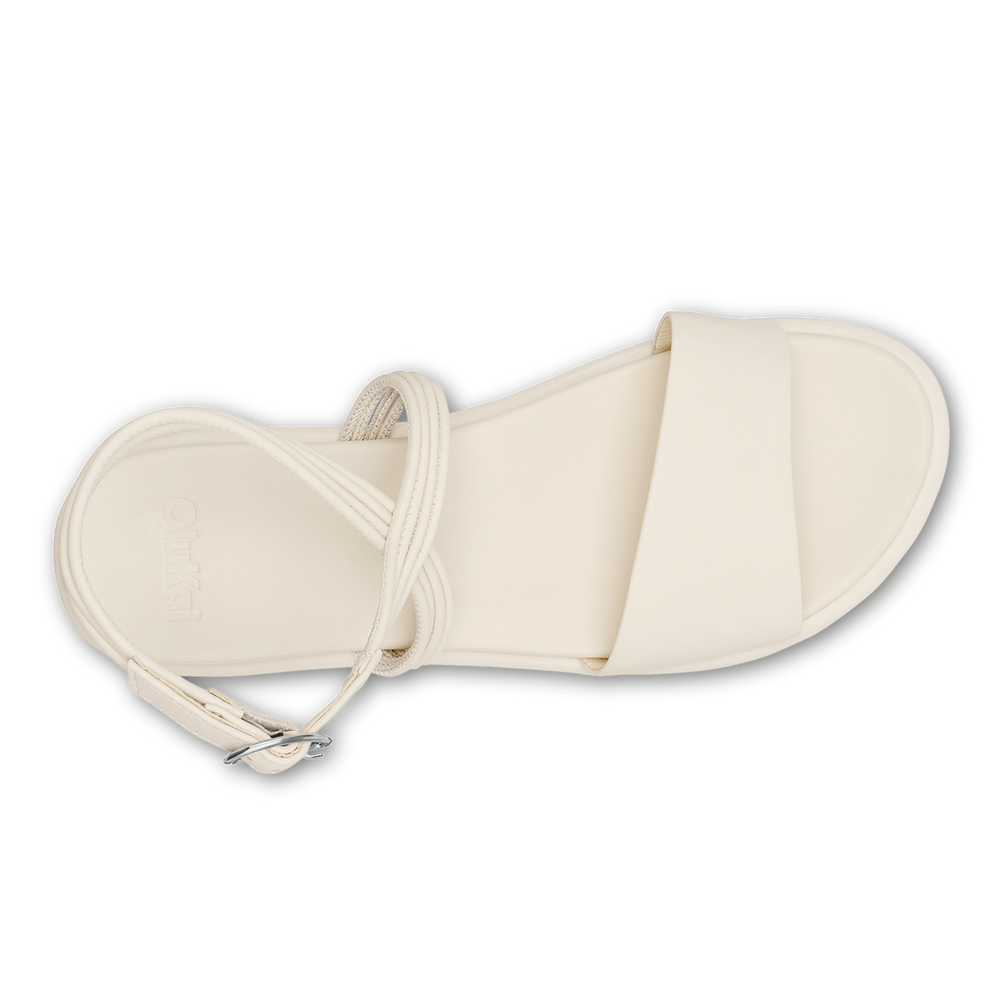 Tiare Wrap Women’s Leather Sandals - White Sand | OluKai Women