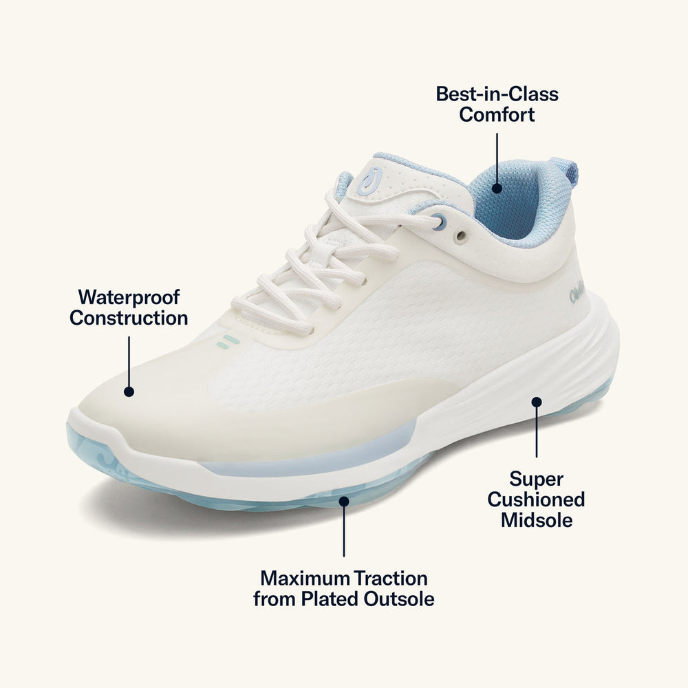 Mākena Women’s Waterproof Golf Shoes - Bright White | OluKai Women