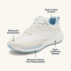 Mākena Women’s Waterproof Golf Shoes - Bright White | OluKai Women