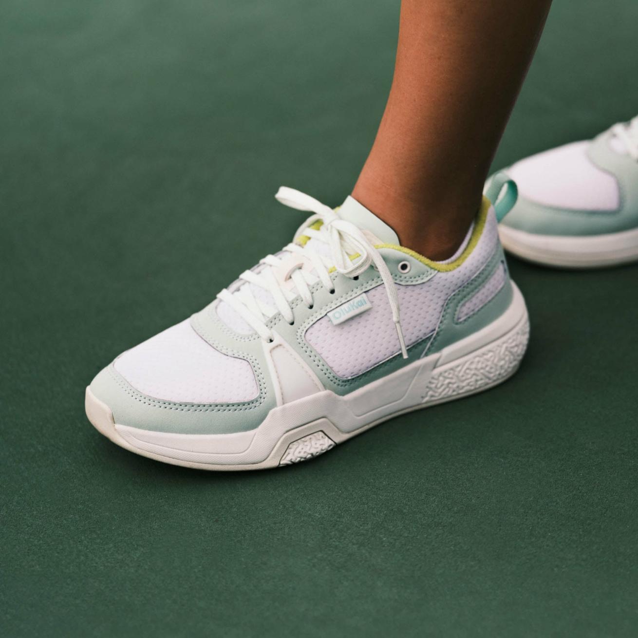 Olukai ‘Anau Pickleball Shoes - Bright White / Pale Mint | Women Court