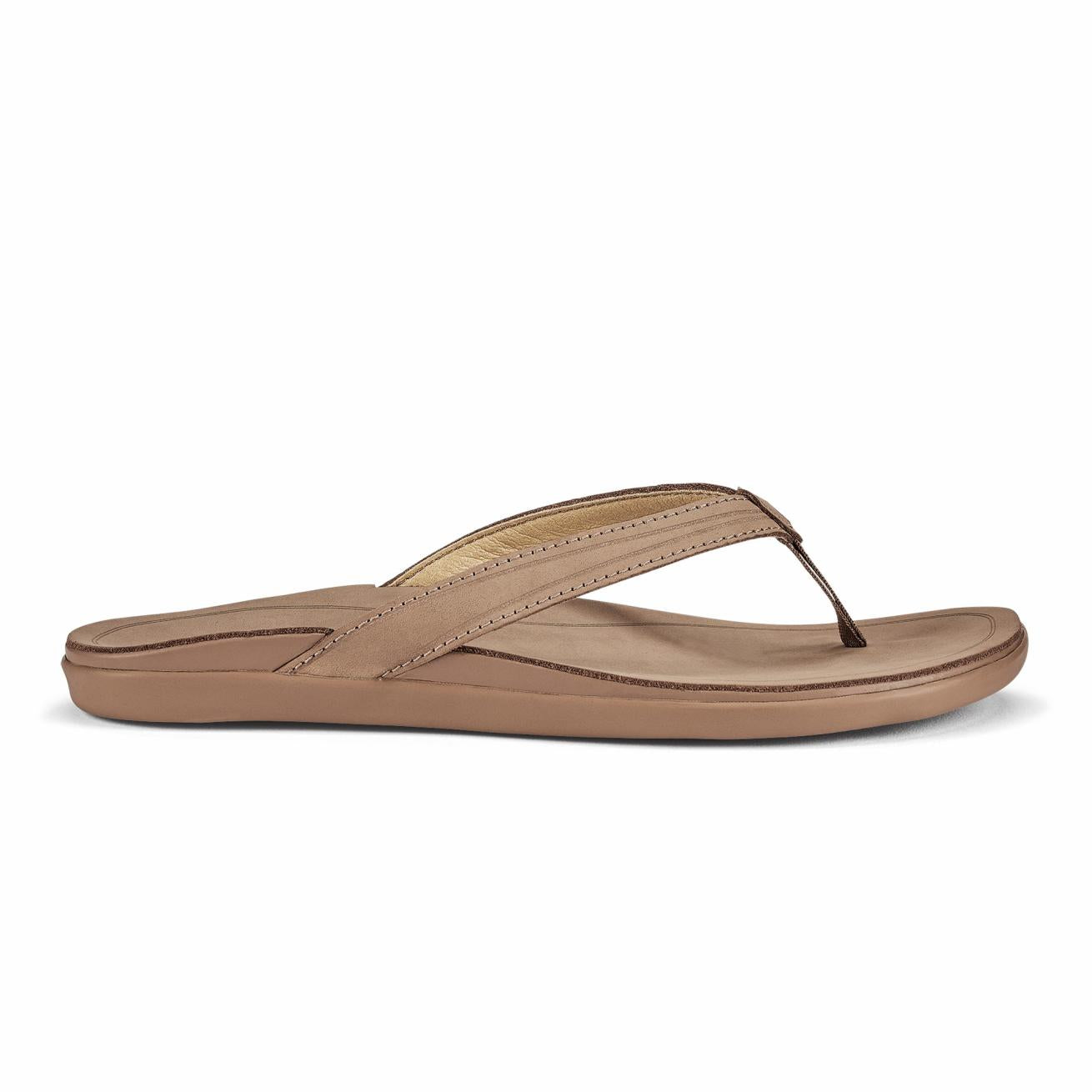 Olukai ‘Aukai Leather Beach Sandals - Tan | Women Leather