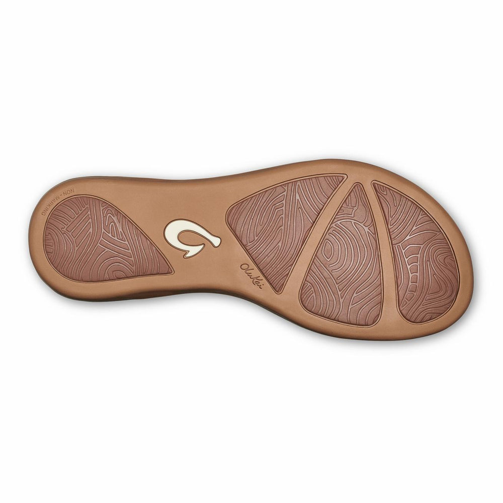 Olukai ‘Aukai Leather Beach Sandals - Tan | Women Leather