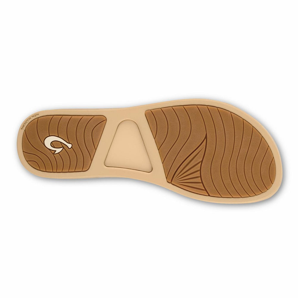 Olukai ‘Ōnohi Strappy Leather Sandals - Warm Beige | Women Leather