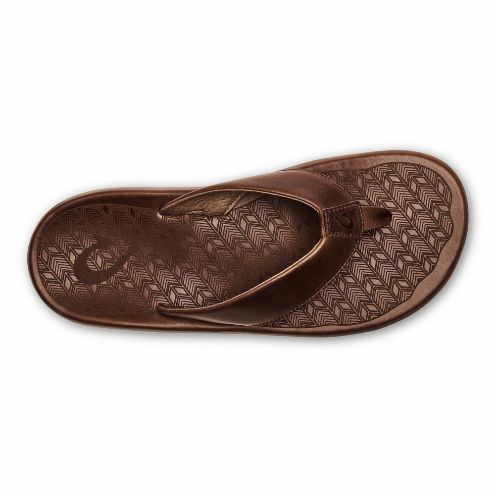 Olukai ‘Ilikai Leather Sandals - Toffee | Men Leather