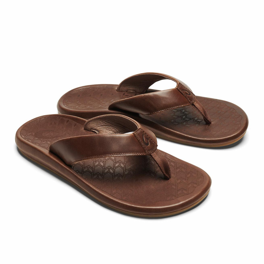 Olukai ‘Ilikai Leather Sandals - Toffee | Men Leather