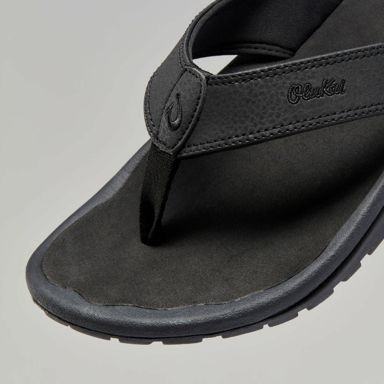 Olukai ‘Ohana Best Selling Beach Sandals - Black | Men Water-Friendly
