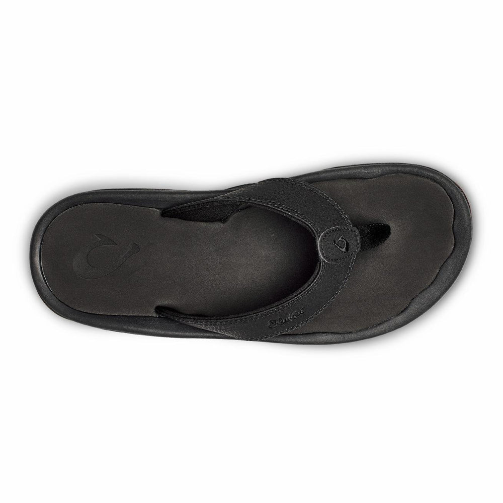 Olukai ‘Ohana Best Selling Beach Sandals - Black | Men Water-Friendly