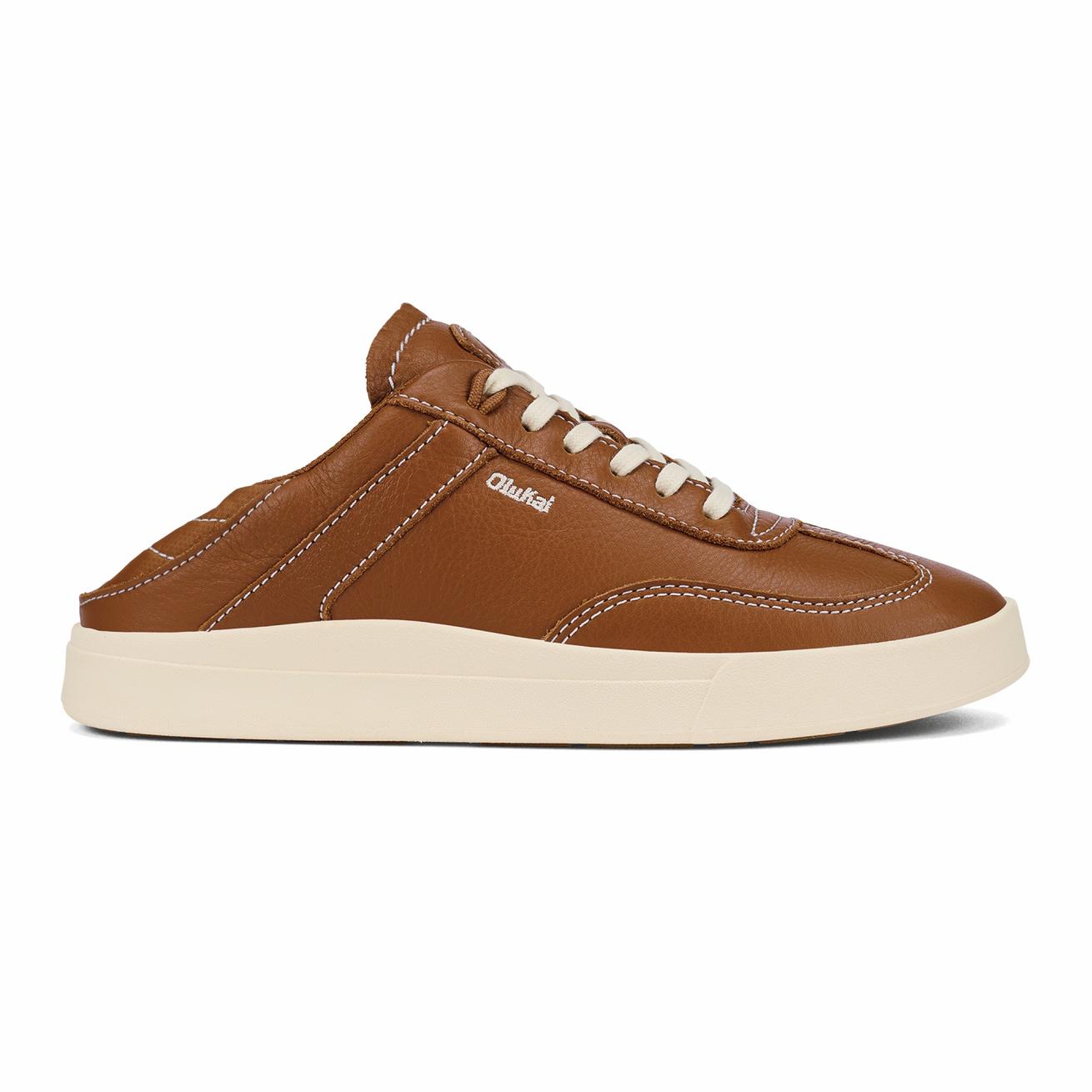 Olukai Hā‘upu Leather Sneakers - Fox | Women Leather