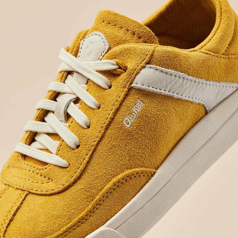 Olukai Hā‘upu Leather Sneakers - Mustard / Off White | Women Sneakers