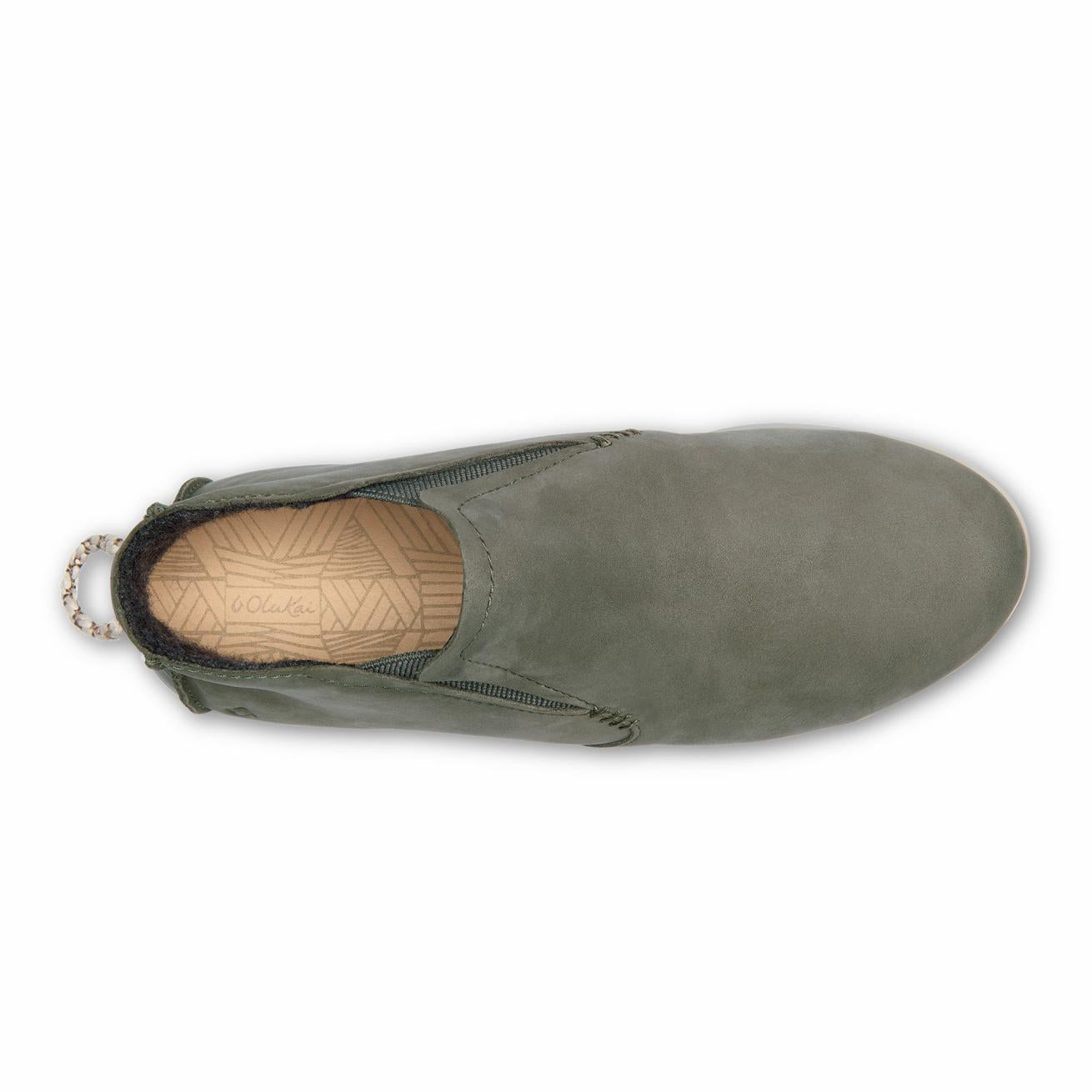 Olukai Hawai‘iloa Manu Hope Booties- Dusty Olive / Cloud | Women Leather